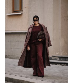 Джинсы в цвете бургунди 