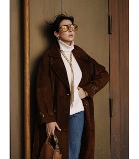 Замшевый тренч 