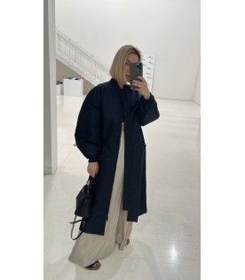 Макси бомбер-плащ 