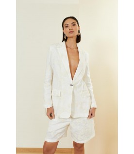 Жакет в цветы шитье 