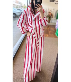 Жакет в полоску Овер